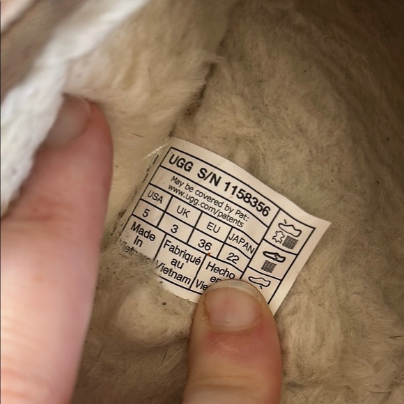 UGG Curly Tazman Slipper Cream Red Trim Women’s 5 - Picture 9 of 11